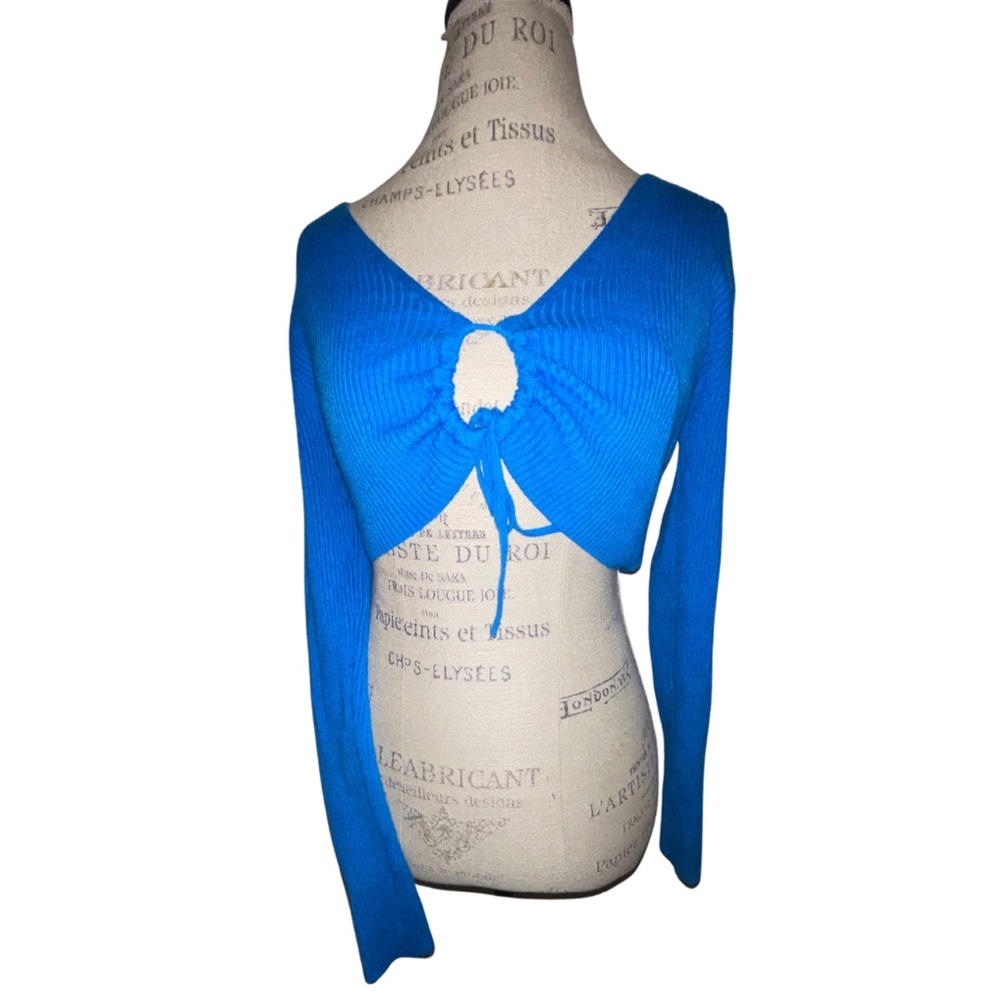 Blue Cropped Zara Sweater